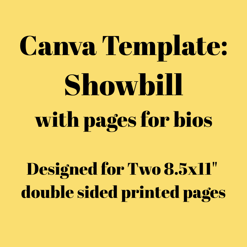 Theatre Showbill Template Logo